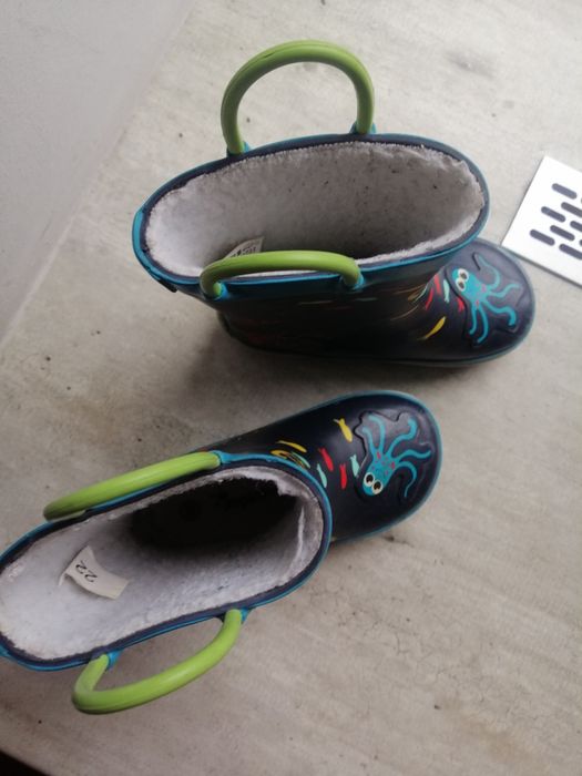 Резинові чоботи 22 р, утеплені