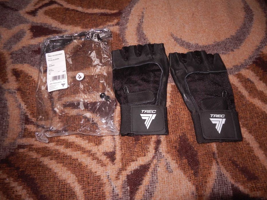 Wyprzedaż->Rękawiczki  trec GLOVES  STRIPE BLACK rozm. XL-siłownia