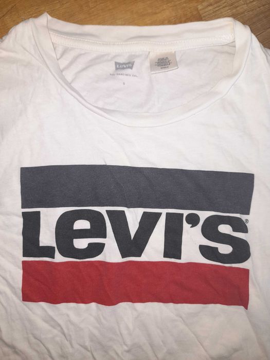 Levis t-shirt S biała koszulka damska