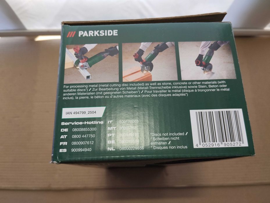 Rebarbadora Parkside PWS 125 I9  *** NOVA ***