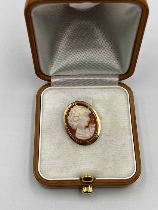 Złota Kamea / Broszka 14k 3.10g