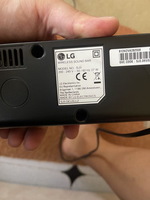 Soundbar LG - subwoofer sem fios