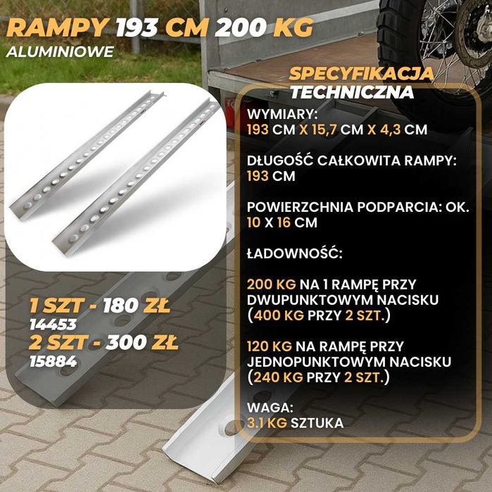 najazdy do quada motoru ATV rampy do przyczepki samochodowej - Nowe!