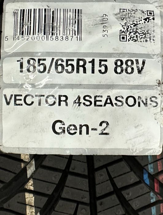 1X NOWE Goodyear Vector 4 Seasons GEN 2 185/65 R15