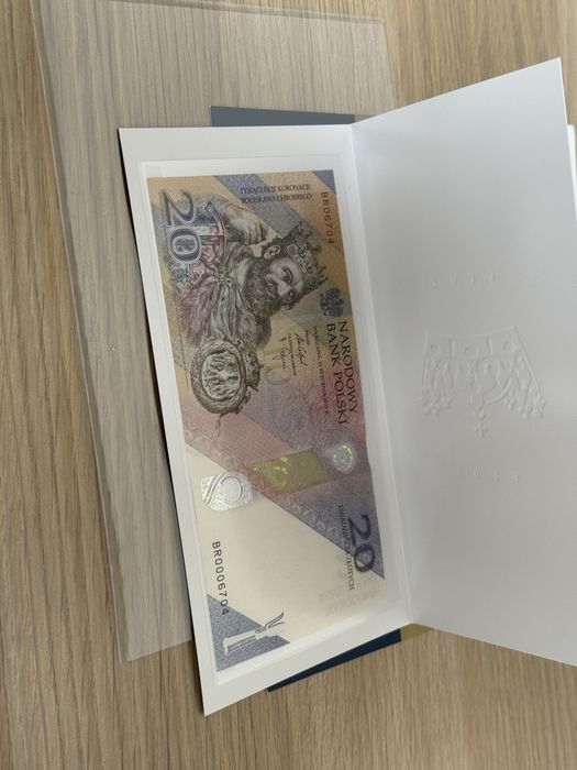 20 zł  Bolesława Chrobrego 6704 + folder, banknot roku 2025