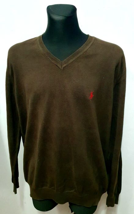 POLO RALPH LAUREN roz. XXL męski lekki sweter bawełniany premium