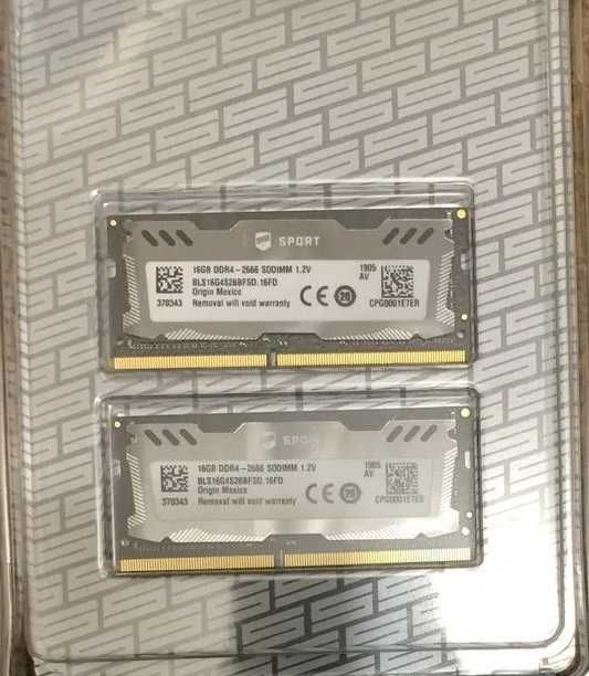 32GB 2x16GB 17000 19200 21300 25600 DDR4 2133 2400 2666 3200 sodimm