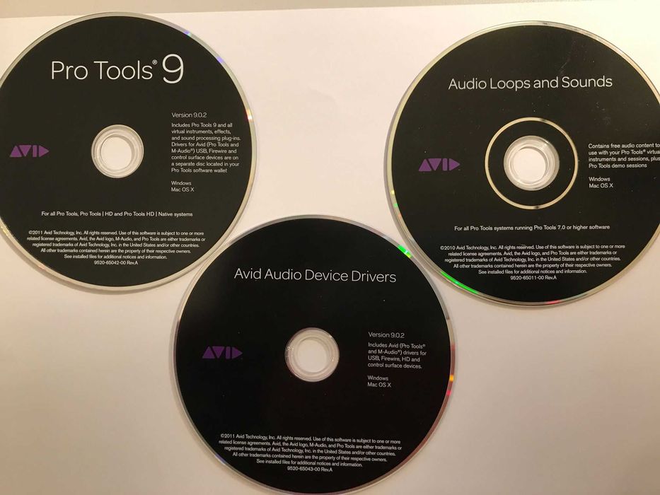 AVID ProTools 9 software plus audio loops