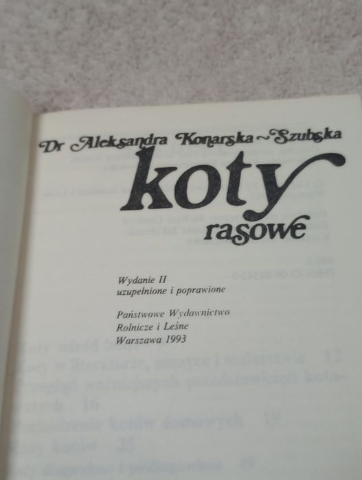 Koty rasowe. Dr. Aleksandra Konarska-Szubska