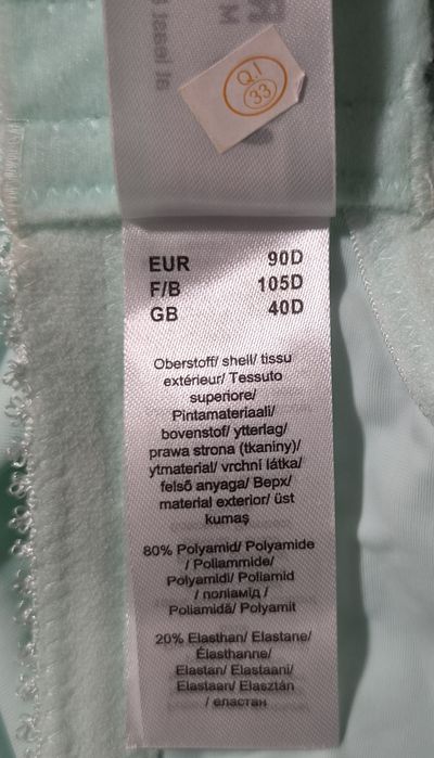 90D BCP miękki biustonosz z fiszbinami