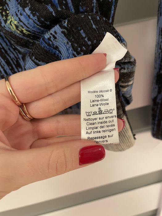 Sweter Kenzo wełna granatowy