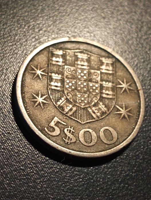 5 escudos - Republica Portuguesa -Portugal 1966 -Cuproníquel - Soberba