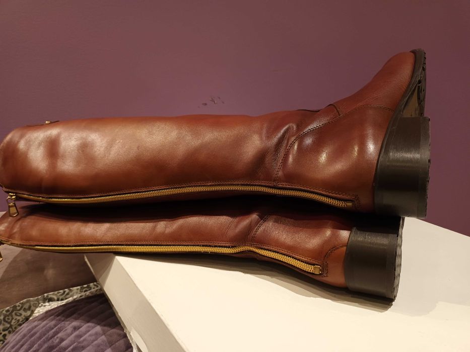 Skórzane kozaki damskie Wojas roz.38