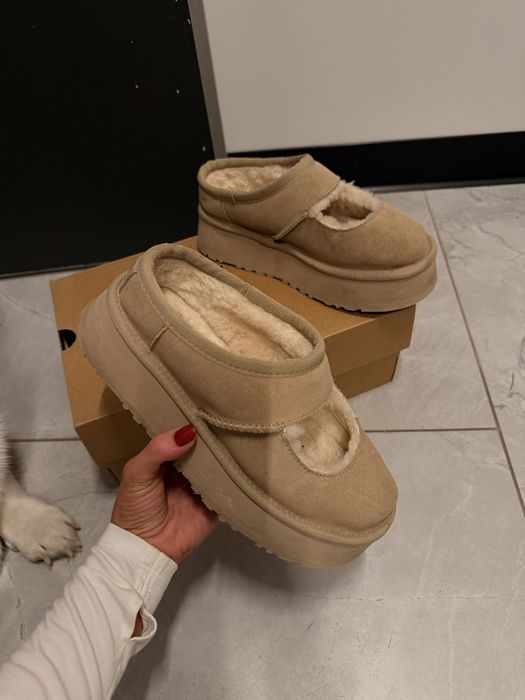 Жіночі угг мері джейн платформа бежеві ugg bea mary jane beige