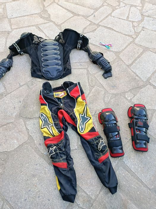 Calças e proteção joelhos enduro/motocross