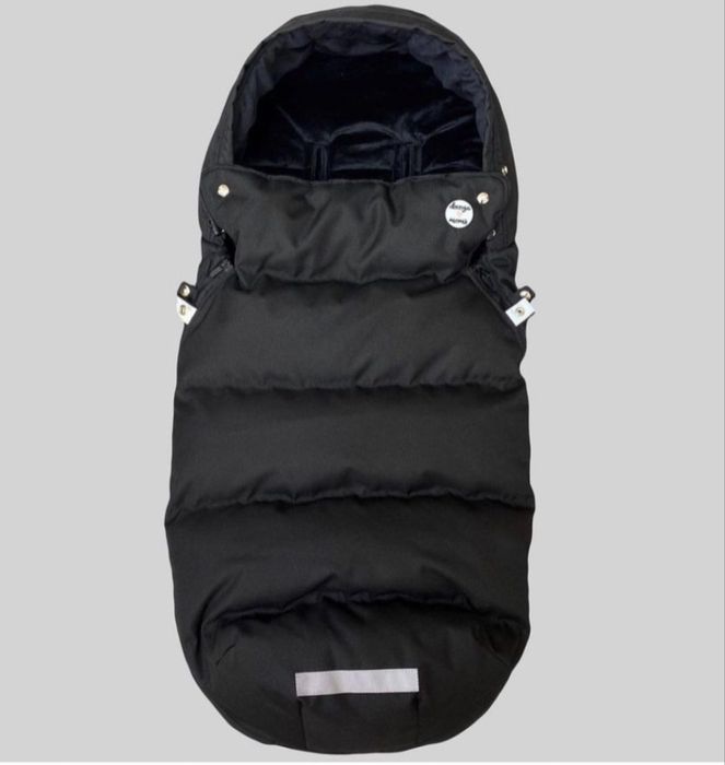 Зимовий  футмуф на коляску  Черний оксфорд Decoza Moms