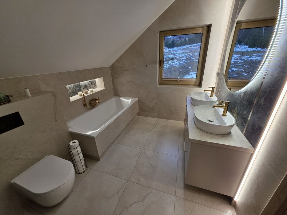 FERIE ZIMOWE . Dom w górach z balią.  Dom za Czadeczką.