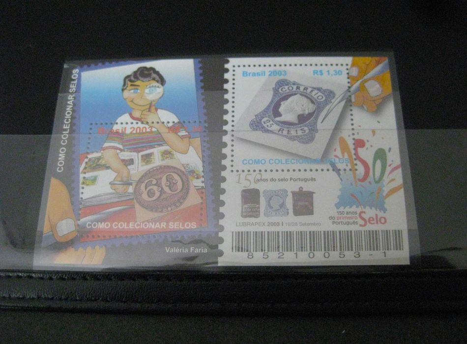 Carteira em Pele VIP c/ Selo Especial Comemorativo Lubrapex 2003