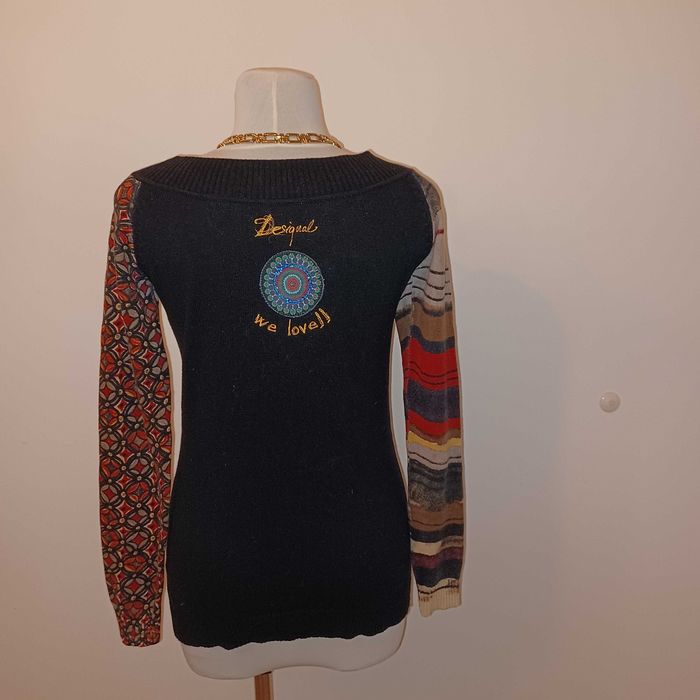 Desigual sweter ślicznota kolorowa super stan dla M/L
