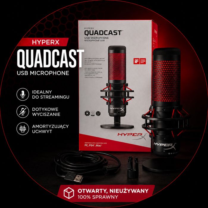 Mikrofon HYPERX QuadCast Dwukierunkowy