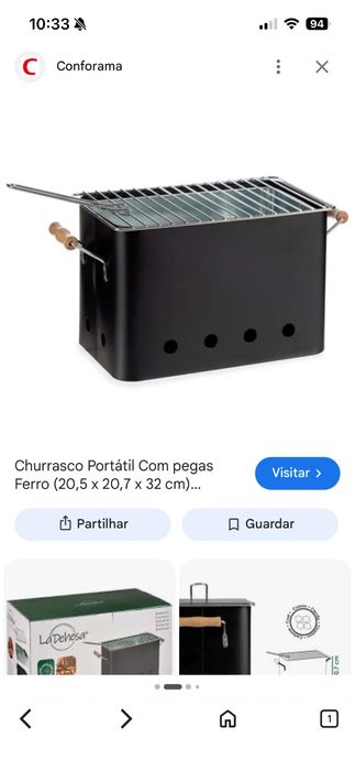 Grelhador Carvão - Novo caixa