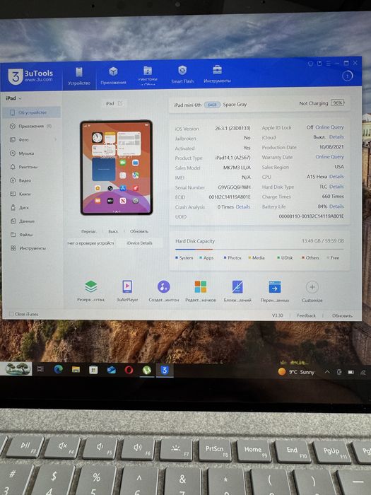 iPad Mini 6 64gb Wi-Fi Gray (на запчасти) (32)