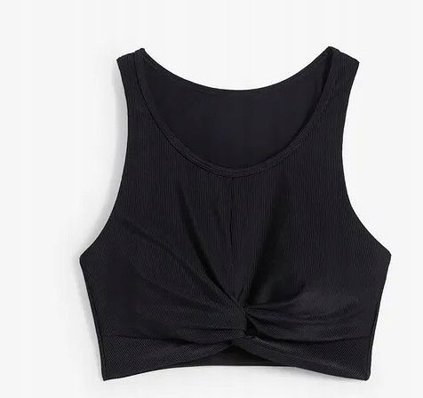 B.P.C biustonosz bikini bustier czarny prążkowany ^48