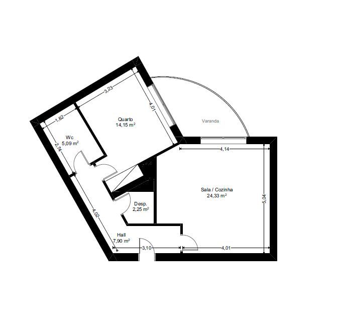 Apartamento T1 em Tavarede, Figueira da Foz