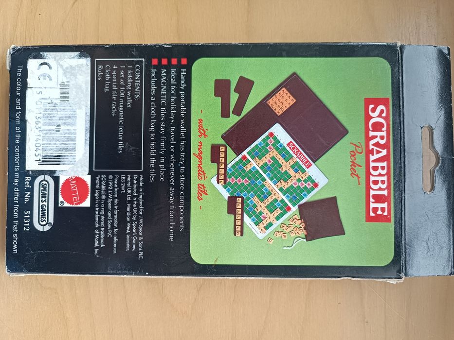 Вінтажна магнітна гра scrabble pocket