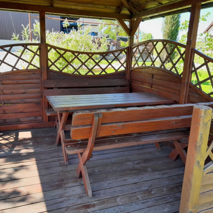 Altanka drewniana 3x3m Stół+ Ława