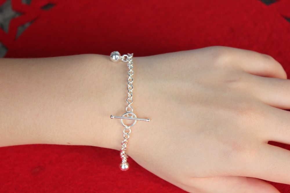 Bransoletka srebrna 925, Prezent, jingle balls, BR10377