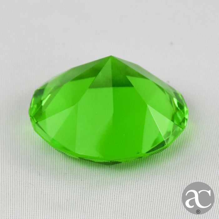 Pisa-papéis em cristal Rosenthal, em forma de diamante, Verde, 6,2 cm