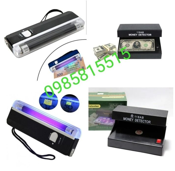 Детектор валют купюр UV ультрафиолетовый от батареек сети 220В