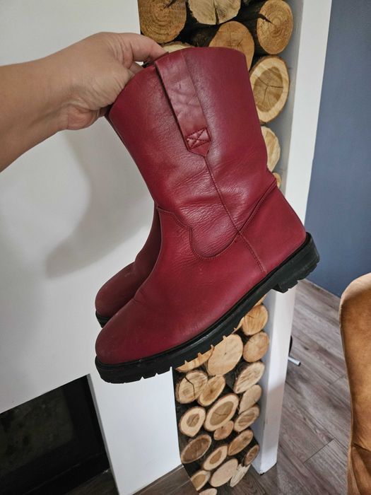 Kozaki skora naturalna kowbojki 36