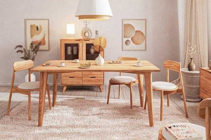 Stół nierozkładany z drewna litego marki TheBEDS 80x160.