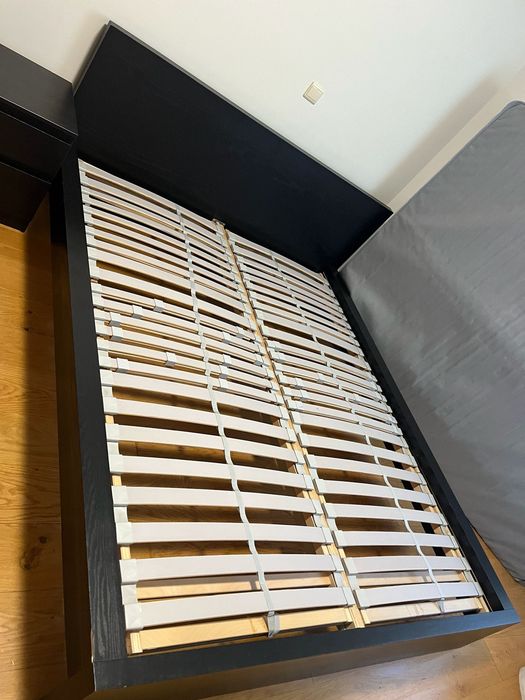 PRICE DOWN - Bed with mattress and side table