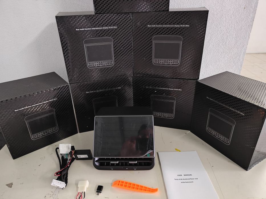 Ecrã traseiro Tesla Model 3 e Y versão Android CPU 8-core 4 GB + 64 GB