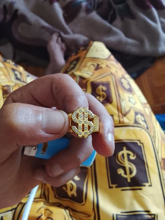 Anel de ouro banho
