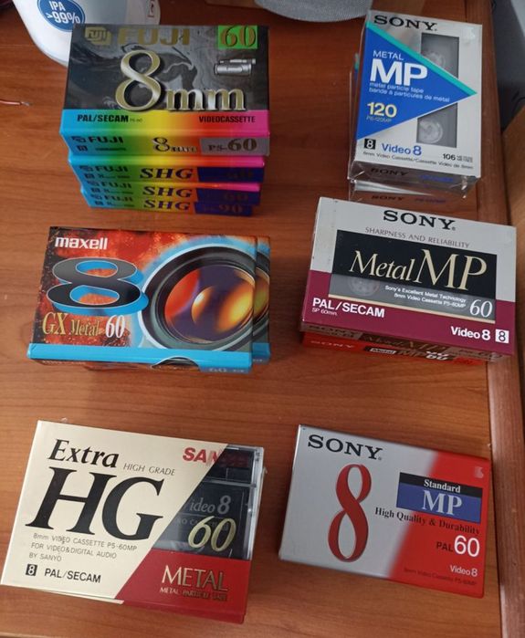 Sealed 8mm Video Cassettes