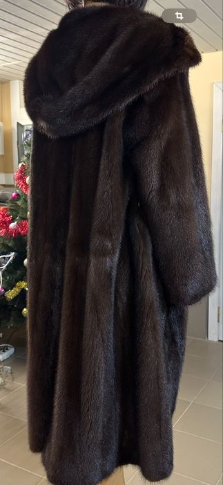 Рр 52. Норковая шуба 120 см. ‘ шоколадка’ Греуия