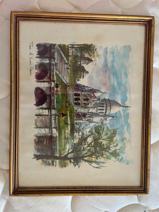 Quadro Paris Sacré-Cœur com moldura