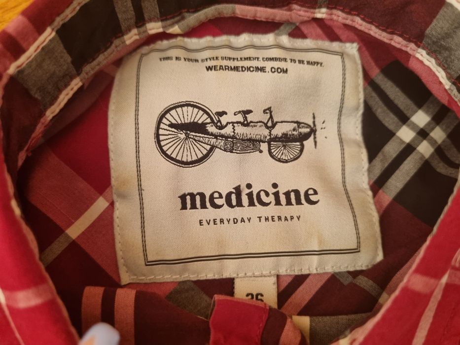 Koszula różowa w kratę medicine