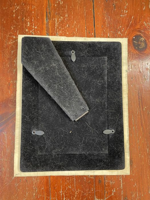 Porta retratos azul e creme