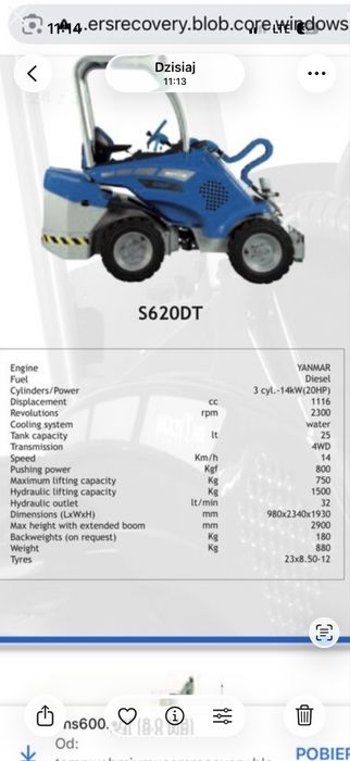 Miniładowarka kołowa Multione S620
