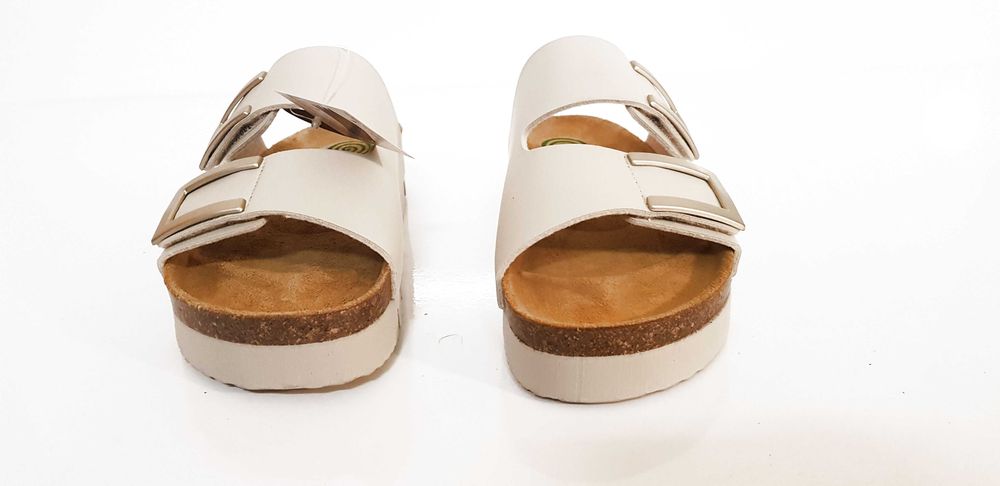 Klapki damskie Dr Brinkmann offwhite komfort rozmiary 36,37,38,39,40