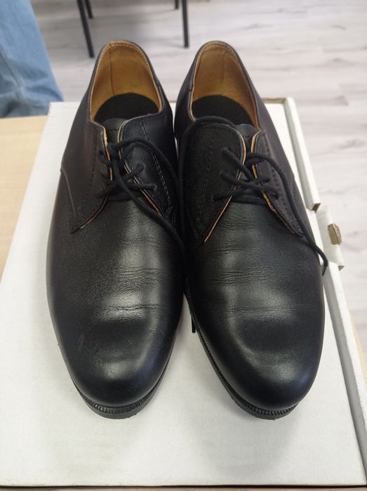 Buty męskie, czarne, skórzane, roz. 41 (26,5 cm) - Protektor