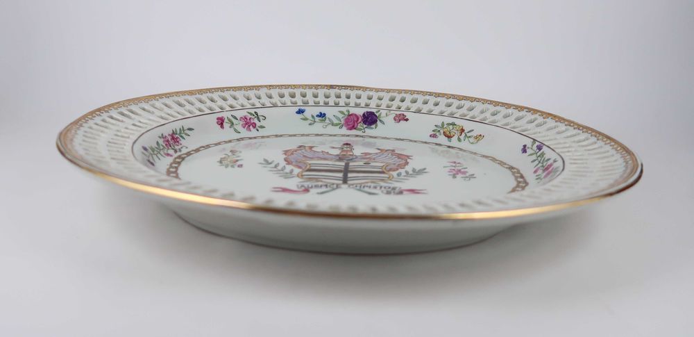 Travessa Oval porcelana vazada da China - 31.5 cm
