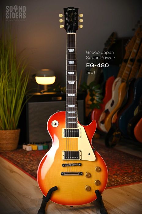 Greco EG480 z serii Super Power z 1981 roku, po renowacji, przetworniki Maxon UD
