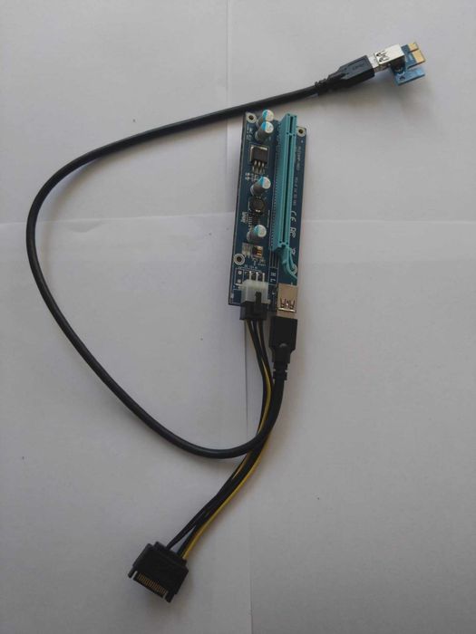 Karta rozszerzenia PCI Express x1 do x16 z kablem USB
