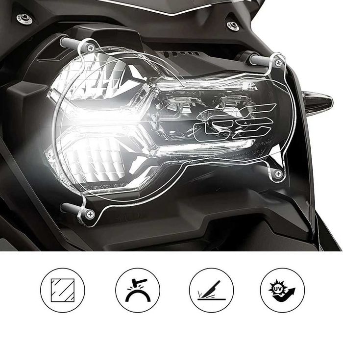 Proteção de Farol BMW R1200GS R1250GS - Policarbonato 3mm